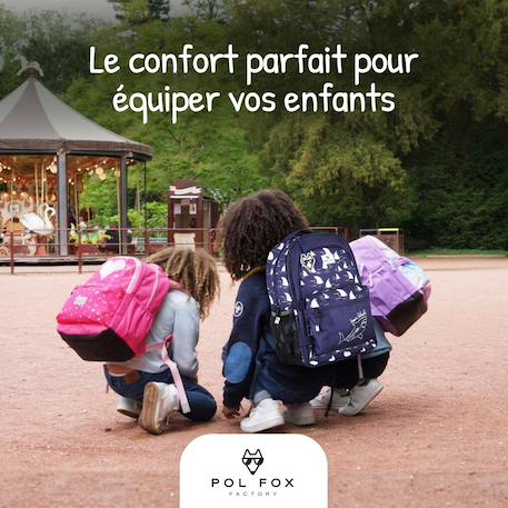 Sac à dos scolaire réversible 2 compartiments Shark Bleu 5 - vertbaudet enfant 