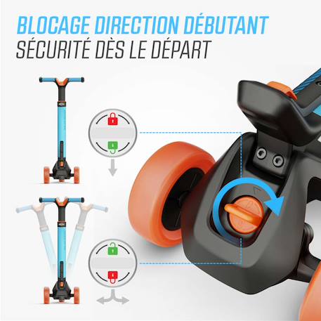 Trottinette pour enfants, 2+ ans, pliable, nexo menthe Blue+Lime+Mint+Red 3 - vertbaudet enfant 