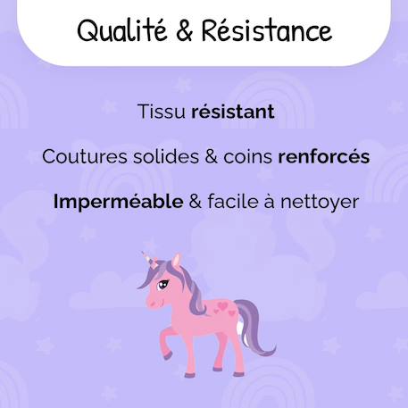 Sac à dos scolaire à roulettes 2 compartiments Cybel Licorne Céleste Violet 6 - vertbaudet enfant 