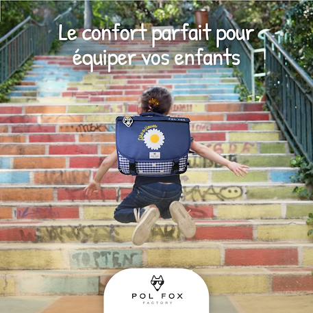Cartable réversible 2 compartiments Daisy- 38 cm Bleu 5 - vertbaudet enfant 