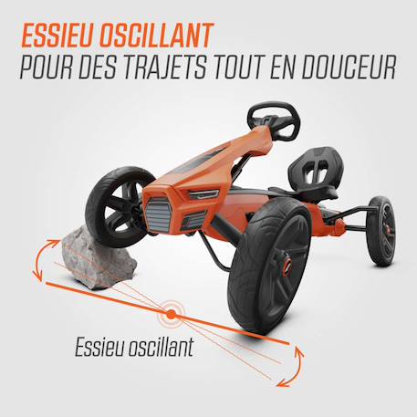 Kart à pédales pour enfants, 5+ ans, rally nrg orange Orange 6 - vertbaudet enfant 