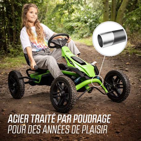 Kart à pédales pour enfants, 5+ ans, rally drt vert Green 3 - vertbaudet enfant 