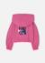 Sweat-shirt fille en molleton à capuche imprimée Pink 2 - vertbaudet enfant 
