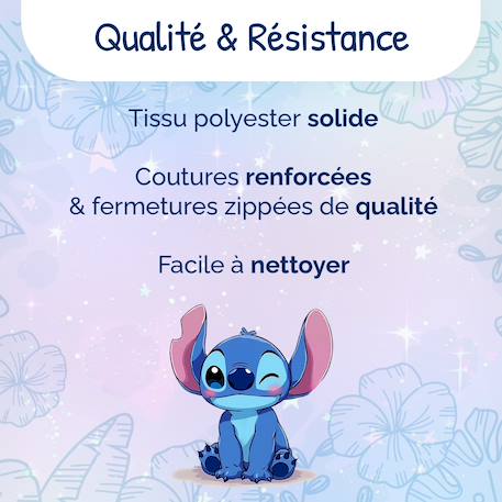 Sac à dos scolaire 2 compartiments Disney Stitch Gris 6 - vertbaudet enfant 