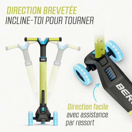 Trottinette pour enfants, 2+ ans, pliable, led-deck, nexo bleu Blue+Lime+Mint+Red 11 - vertbaudet enfant 