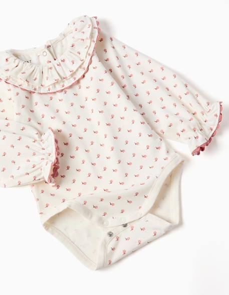 Body à motif fleuri + robe salopette Rose 3 - vertbaudet enfant 