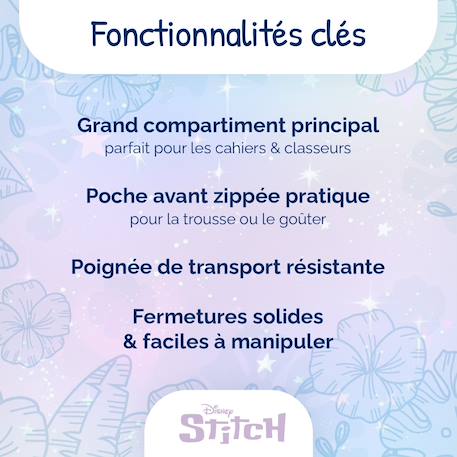 Sac à dos scolaire Disney Stitch Gris 2 - vertbaudet enfant 