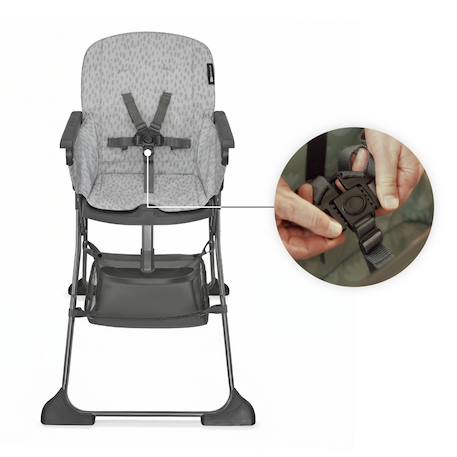 Kinderkraft highchair foldee - chaise de salle à manger pliable Beige+Green+Gris+Vert 17 - vertbaudet enfant 