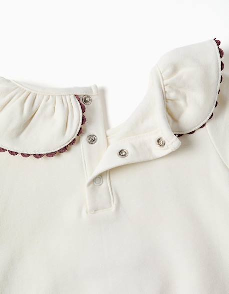 Ensemble sweat et pantalon de jogging en coton peigné Blanc 3 - vertbaudet enfant 
