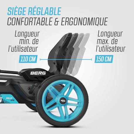 Kart à pédales pour enfants, 5+ ans, rally apx bleu Blue 2 - vertbaudet enfant 