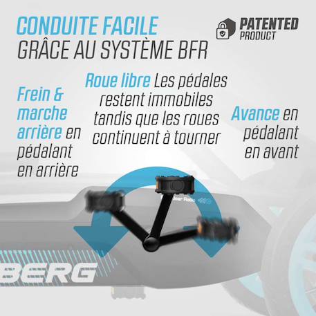 Kart à pédales pour enfants, 5+ ans, rally apx bleu Blue 4 - vertbaudet enfant 