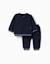 Ensemble de jogging en coton peigné à rayures Bleu foncé 1 - vertbaudet enfant 