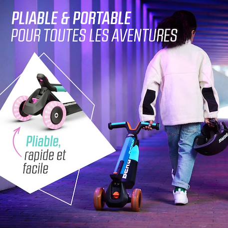Trottinette pour enfants, 2+ ans, pliable, led, nexo bleu Blue+Lime+Mint+Red 16 - vertbaudet enfant 