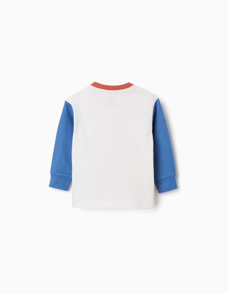 T-shirt en coton à manches longues avec poche Bleu 2 - vertbaudet enfant 