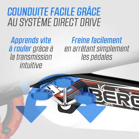 Kart à pédales pour enfants, 2+ ans, buzzy nitro Blue/orange 4 - vertbaudet enfant 