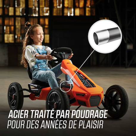 Kart à pédales pour enfants, 5+ ans, rally nrg orange Orange 3 - vertbaudet enfant 