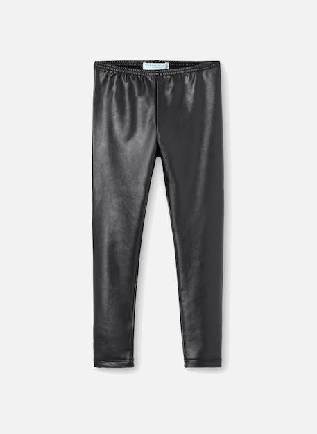 Fille-Pantalon-Legging fille simili cuir