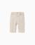 Pantalon en sergé avec doublure Beige clair 1 - vertbaudet enfant 