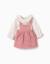Body à motif fleuri + robe salopette Rose 1 - vertbaudet enfant 