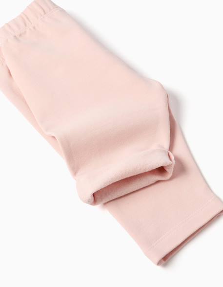 Ensemble de jogging en coton peigné avec imprimé en relief Rose 4 - vertbaudet enfant 
