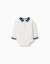 Body polo en coton avec col contrastant Blanc 1 - vertbaudet enfant 