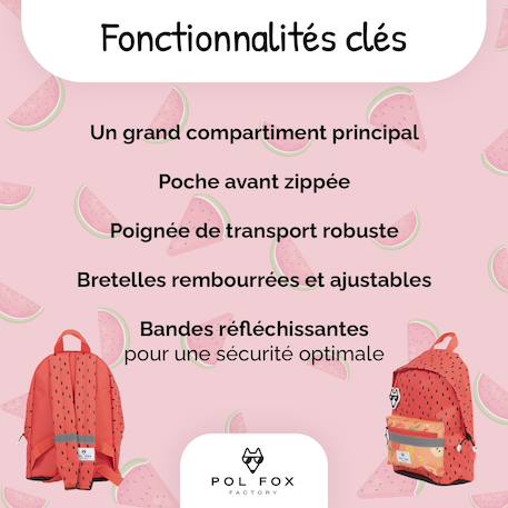Mini sac à dos de maternelle Tutti Frutti Rouge 2 - vertbaudet enfant 