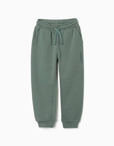 Pantalon de jogging ajusté en molleton avec poches et imprimé zy Bleu foncé+Gris clair+Vert foncé 7 - vertbaudet enfant 