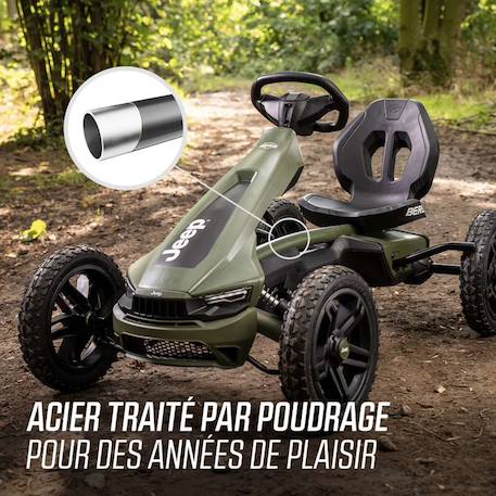 Kart à pédales pour enfants, 5+ ans, jeep rally cherokee Green 3 - vertbaudet enfant 