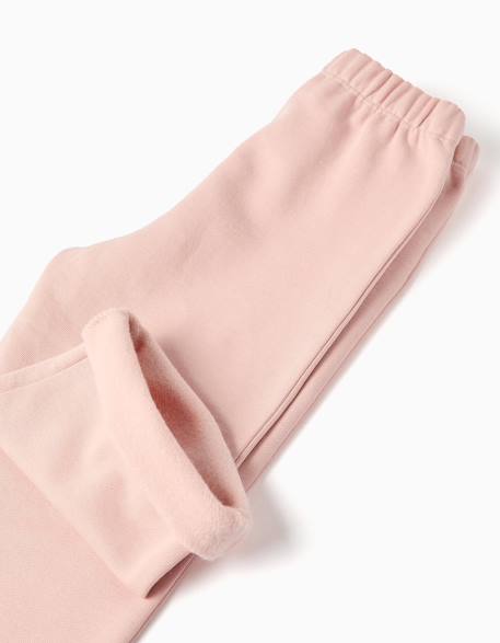 Ensemble de jogging en coton peigné avec imprimé marie Mauve clair 4 - vertbaudet enfant 