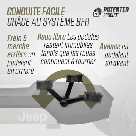 Kart à pédales pour enfants, 5+ ans, jeep rally cherokee Green 4 - vertbaudet enfant 