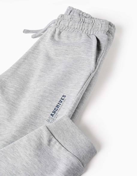 Pantalon de jogging ajusté en molleton avec poches et imprimé zy Bleu foncé+Gris clair+Vert foncé 6 - vertbaudet enfant 