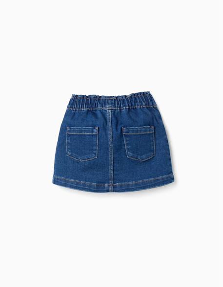 Jupe en jean avec 4 poches Bleu 2 - vertbaudet enfant 
