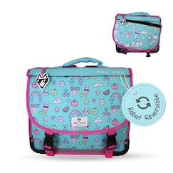 -Cartable à colorier et réversible 2 compartiments Kawai - 38 cm