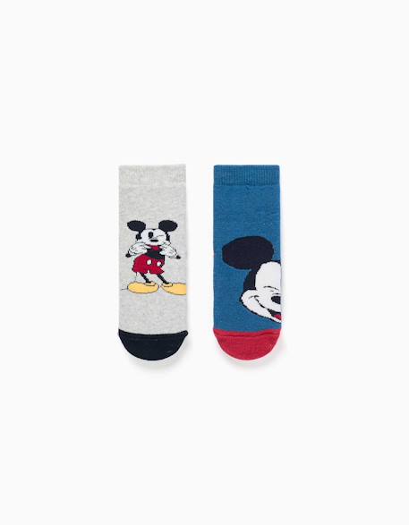 Bébé-Lot de 2 chaussettes antidérapantes en éponge avec mickey