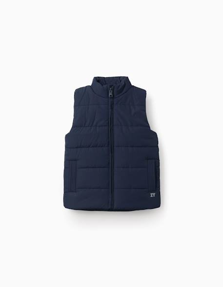 Garçon-Manteau-Doudoune sans manches avec doublure en polaire et poches