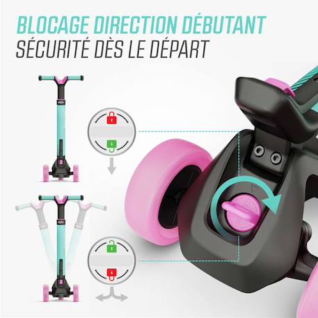 Trottinette pour enfants, 2+ ans, pliable, nexo menthe Blue+Lime+Mint+Red 15 - vertbaudet enfant 