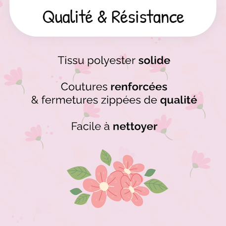 Sac à dos scolaire réversible 2 compartiments  Happy Blush Rose 6 - vertbaudet enfant 