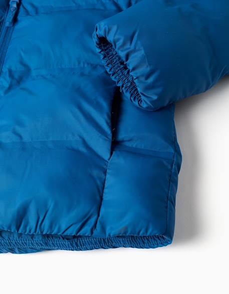Doudoune thermique avec capuche et poches Bleu+Gris foncé 4 - vertbaudet enfant 
