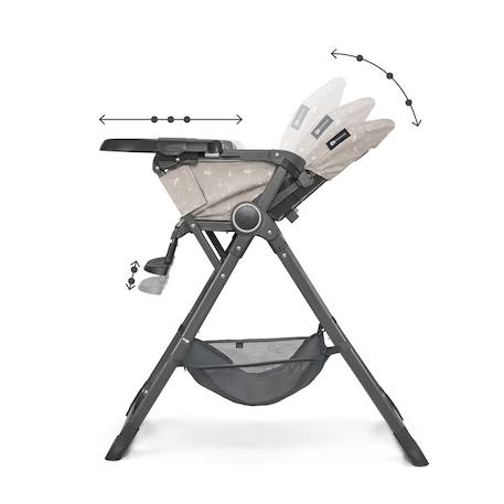 Kinderkraft highchair foldee - chaise de salle à manger pliable Beige+Green+Gris+Vert 4 - vertbaudet enfant 