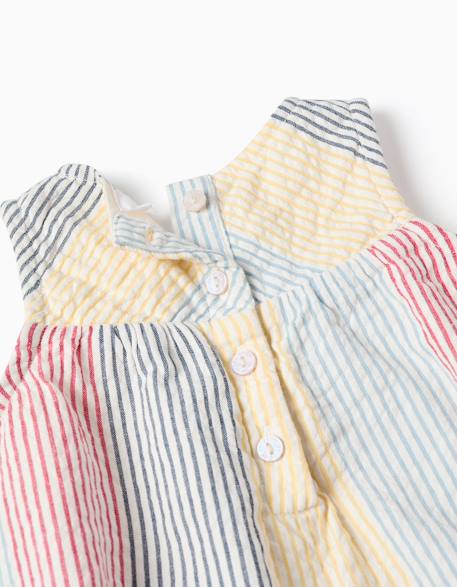 Barboteuse en coton à rayures you&me Rouge 3 - vertbaudet enfant 