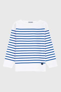 Garçon-T-shirt, polo, sous-pull-T-shirt-Marinière col bateau en coton amiral enfant