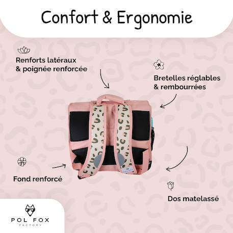 Cartable réversible 2 compartiments Crush - 38 cm Rose 4 - vertbaudet enfant 