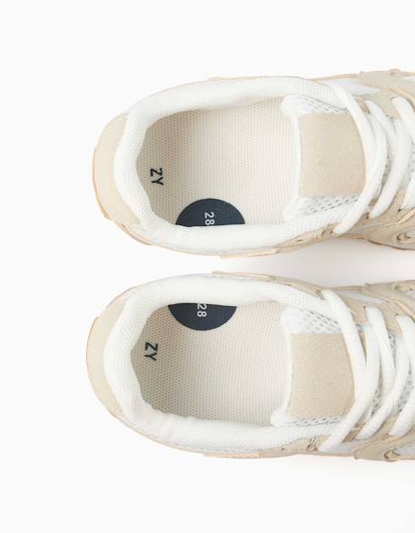Baskets avec lacets et semelle en caoutchouc antidérapante Beige 3 - vertbaudet enfant 