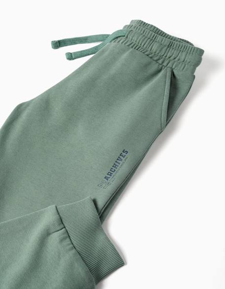 Pantalon de jogging ajusté en molleton avec poches et imprimé zy Bleu foncé+Gris clair+Vert foncé 9 - vertbaudet enfant 