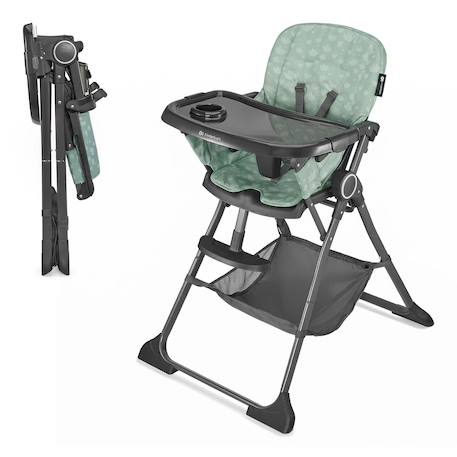 Kinderkraft highchair foldee - chaise de salle à manger pliable Beige+Green+Gris+Vert 19 - vertbaudet enfant 