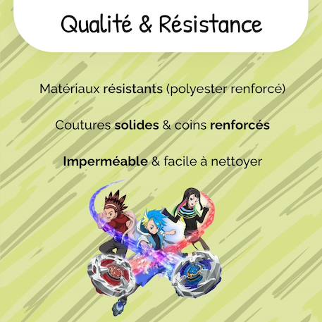 Sac à dos scolaire 2 compartiments Beyblade X - 38 cm Noir 6 - vertbaudet enfant 