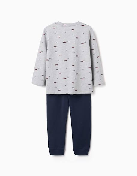 Pyjama à manches longues avec motif de voitures de course Gris 2 - vertbaudet enfant 