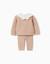 Ensemble pull et pantalon en maille Beige clair 2 - vertbaudet enfant 
