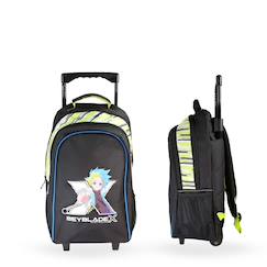 -Sac à dos scolaire à roulettes 2 compartiments Beyblade X- 38 cm