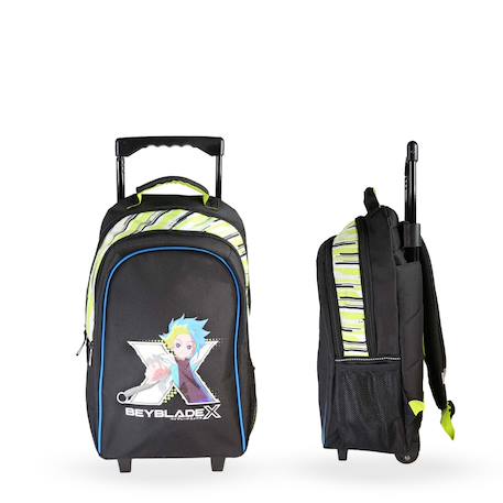 Sac à dos scolaire à roulettes 2 compartiments Beyblade X- 38 cm Noir 1 - vertbaudet enfant 